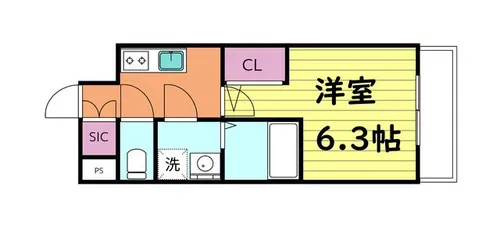 エスリード大阪城クローグ【10階】の間取り