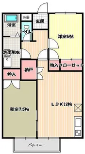 コスモハイツ福島【202号室】の間取り