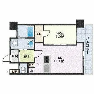フェルト127【1110号室】の間取り