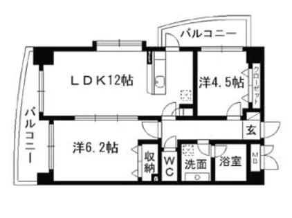 ラフィーネ小倉【1001号室】の間取り