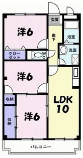サンスコーレ壱番館【3階】の間取り