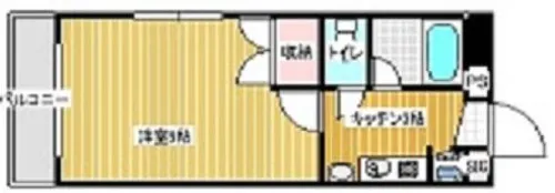 エール中原【507号室】の間取り