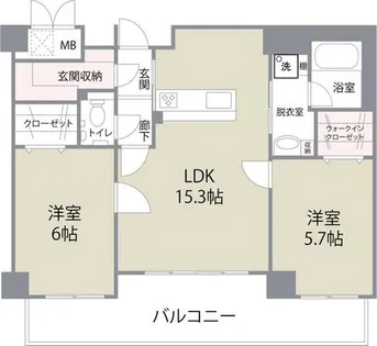 エイチス高宮【4階】の間取り