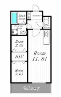 MODERN PALAZZO天神南【2階】の間取り