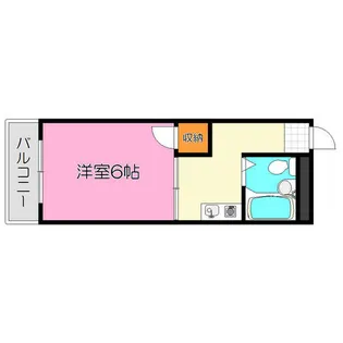 シャトーエソール【2階】の間取り