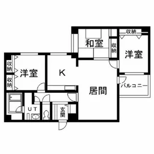 ハイム石蘭【302号室】の間取り