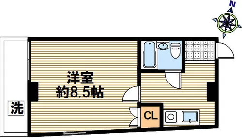 アーバンホワイト【301号室】の間取り