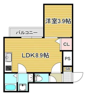 Branche西新【201号室】の間取り