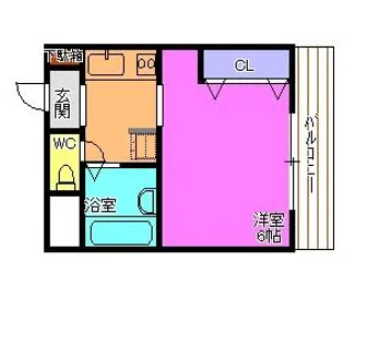 ジュネス新在家【2階】の間取り