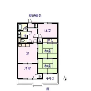 レジデンス東田【202号室】の間取り