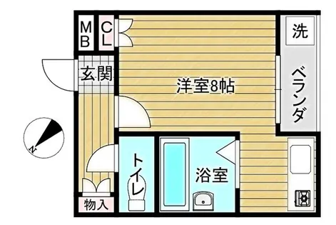 ハイツ立木【305号室】の間取り