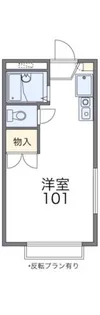 レオパレス直方【206号室】の間取り