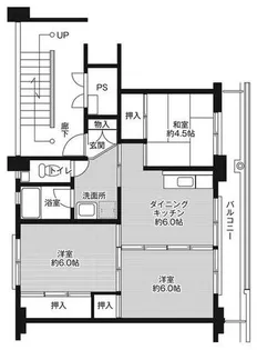 ビレッジハウス学文路1号棟【4階】の間取り