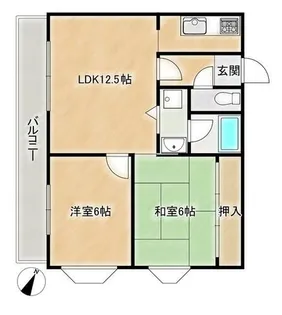ベルゾーネ高羽【2階】の間取り