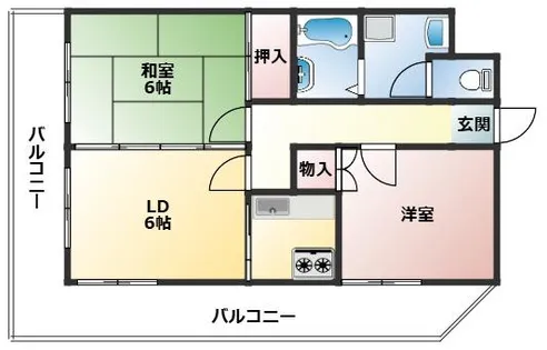 セラヴィ山手【502号室】の間取り