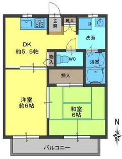 サンハイツ【2階】の間取り