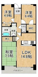 井吹西シティコート【12階】の間取り