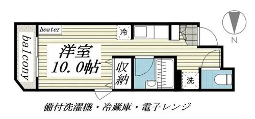 メゾン・ド・カナル【0114号室】の間取り