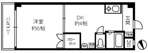 山田ビル【4階】の間取り