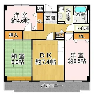 井吹東シティコート【3階】の間取り