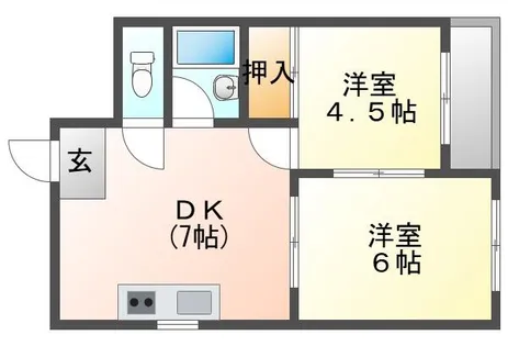 イルソーレ桃谷【6階】の間取り