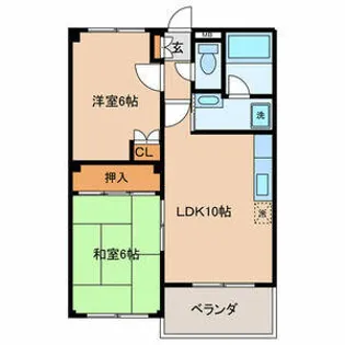 メルシーハイム【102号室】の間取り