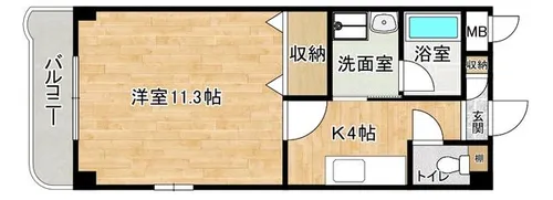 ラルーナ月【3階】の間取り