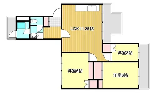 コーポ千石A-2棟【3階】の間取り