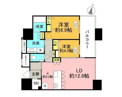 アイランドシティオーシャン&フォレストタワーレジデンスEAST【42階】の間取り