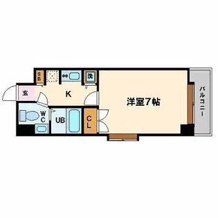 サヴォイステーション【407号室】の間取り