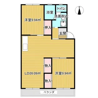 山田ハイツ【305号室】の間取り
