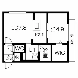 ブランシャール円山医大前【1階】の間取り