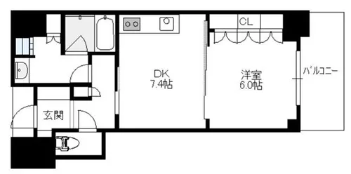 大阪ひびきの街 ザ・サンクタスタワー【12階】の間取り