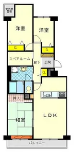 六甲グランドヒルズ【3階】の間取り