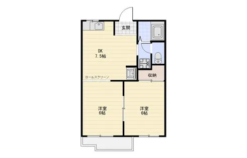 フォーブル花長【202号室】の間取り