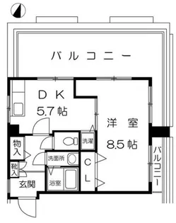 サンライズ六甲【5階】の間取り