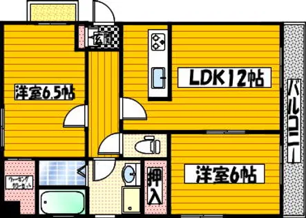 プレステージ デル・片野【803号室】の間取り