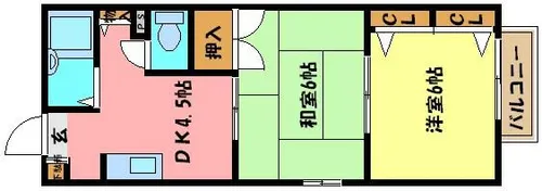 宝泉御影中町ハイツ【1階】の間取り