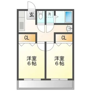 アルファード花瀬【1-5号室】の間取り