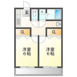 アルファード花瀬【1-5号室】の間取り