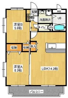 ユーミースマイルⅡ【3階】の間取り