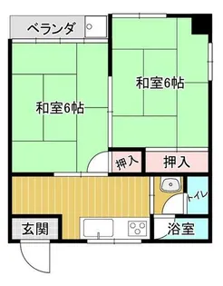 ハイツシゲハラ【202号室】の間取り