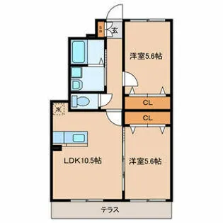エスポワールISHIBASHI【1階】の間取り