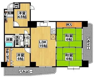 日神パレステージ黒崎【704号室】の間取り