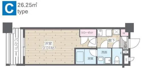 HF烏丸鞍馬口レジデンス【0605号室】の間取り