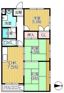 ハイツKTⅢ【1階】の間取り