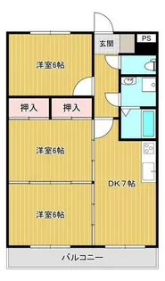 シーザーズパレス不知火【602号室】の間取り
