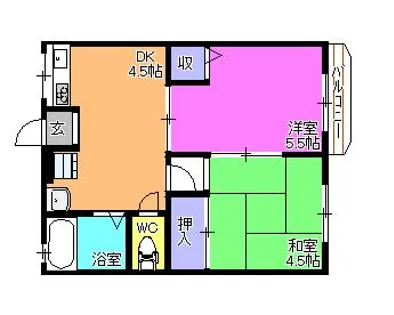 エクセルパートⅡ【202号室】の間取り