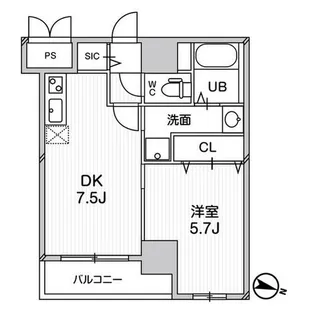 プレアデス千里山田【3階】の間取り