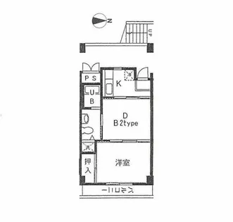 ヒルサイド北名次【302号室】の間取り